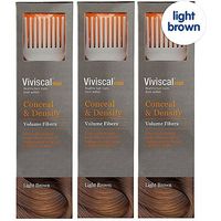Viviscal Conceal & Densify Volume Hair Fibres - Light Brown (3 Pack)