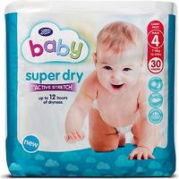 Boots Baby Super Dry With Active Stretch Nappies (Maxi) Size 4 - 30 Nappies