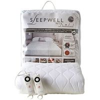 Sleepwell By Dreamland Luxurious Cotton Heated Mattress Protector - Super King Dual Control