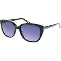 Monsoon Black Cat Eye Sunglasses With Blue Floral Arm Detail