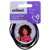 Scunci Thick Hair XL Oil Silicone Elastics 8pk