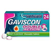 Gaviscon Double Action Peppermint Flavour Tablets - 24 Tablets