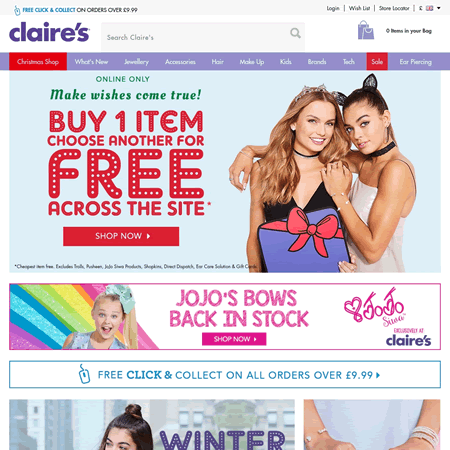 Claire's - Jewellery and Accessories Retailer