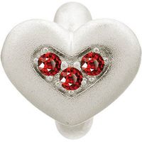 Endless Jewellery Charm Triple Love Garnet Silver