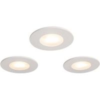 Idual Performa White LED Recessed Downlight With Remote 7.5 W Pack Of 3
