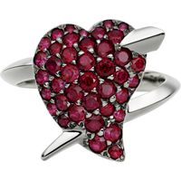 Shaun Leane Ring Hook My Heart Red Topaz Silver
