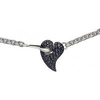 Shaun Leane Necklace Hook My Heart Black Spinel Silver