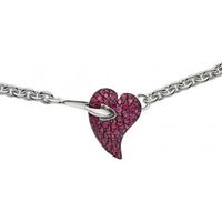 Shaun Leane Necklace Hook My Heart Red Topaz Silver