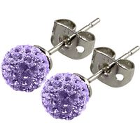 Tresor Paris Earrings 6mm Lilac Crystal