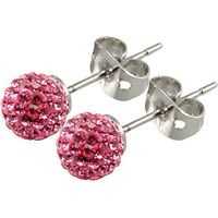 Tresor Paris Earrings 6mm Pink Crystal