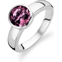 Ti Sento Ring Silver And Purple Cubic Zirconia Faceted Round