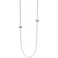 Ti Sento Necklace Silver And White Cubic Zirconia Spacer