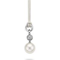 Ti Sento Pendant Silver With White Cubic Zirconia And Pearl Drop
