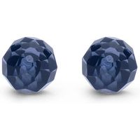 Ti Sento Earrings Silver And Blue Cubic Zirconia Ball Stud