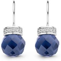 Ti Sento Earrings Drop Silver With Blue And White Cubic Zirconia Bead