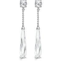 Ti Sento Earrings Drop Silver With White Cubic Zirconia Round And Pear