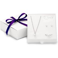 Ti Sento Gift Set Silver With White Cubic Zirconia And Pearl