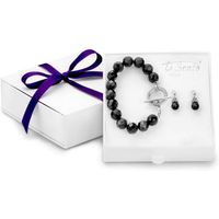 Ti Sento Gift Set Silver With White And Black Cubic Zirconia