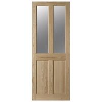 4 Panel Clear Pine Glazed Internal Door (H)2032mm (W)813mm