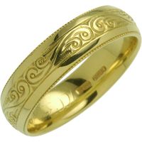 Charles Green Patterned Wedding Ring