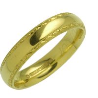 Charles Green Pattern Engraved Wedding Ring