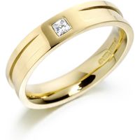 Charles Green Diamond Set Ridge Wedding Ring