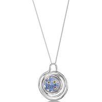 Shrieking Violet Necklace Forget Me Not Spiral Small Silver