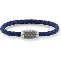 Thomas Sabo Bracelet Rebel At Heart Leather Blue Silver 19cm D