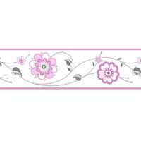 Cassidy Cream & Pink Floral Border