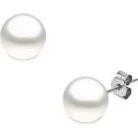 Yoko Pearls 18ct White Gold White Southsea Pearl Stud Earrings
