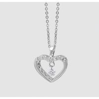 Ponte Vecchio Necklace Heart Diamond 18ct White Gold