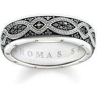 Thomas Sabo Ring Rebel At Heart Black Zirconia Pave Silver 62