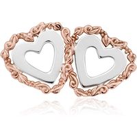 Clogau Earrings One Heart Silver & 9ct Rose Gold