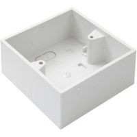 MK White Plastic Single Pattress Box