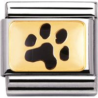 Nomination Charm Composable Classic Earth Animals Paw Print Steel