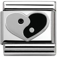 Nomination Charm Composable Classic Symbols Ying Yang Heart Steel