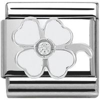 Nomination Charm Composable Classic Symbols White Clover Steel