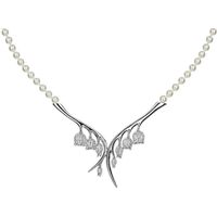 Shaun Leane 18ct White Gold 1.21ct Diamond White Pearl Maybell Branch Necklace