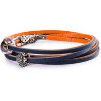 Trollbeads Bracelet Leather Orange Navy