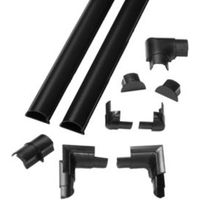 D-Line Self Extinguishing PVC & ABS Plastic Black Trunking (W)30mm Pack Of 12