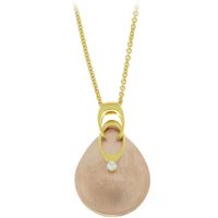 Chimento Griffe 18ct Yellow Rose Gold 0.05ct Diamond Necklace D