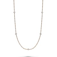 Fope 18ct Rose/White Gold 0.24 Carat Diamond Phylo Necklace