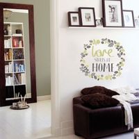 Fine Décor Love Starts At Home Green Self Adhesive Wall Sticker