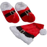 Santa Hat & Slippers Set