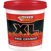 Everbuild Ready Mixed Fire Cement 1kg Resealable Plastic Tub