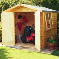 7X7 Alderney Apex Shiplap Wooden Shed With Assembly Service
