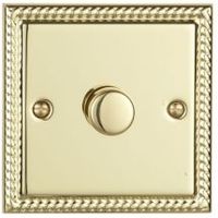 Volex 2-Way Single Polished Brass Dimmer Switch - 5010620080066