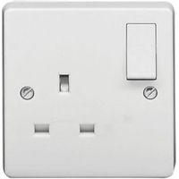 Crabtree 13A White Switched Socket - 4304/DBQ