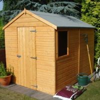 8X6 Durham Apex Shiplap Wooden Shed Base Included