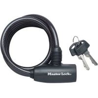 Master Lock Black Braided Steel Cable Lock (W)8mm (L)1.8m